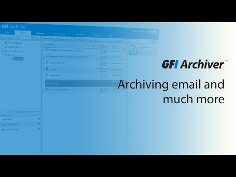 Archiving email and much more with GFI Archiver video screenshot