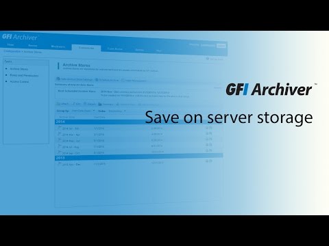Thumbnail for Save on server storage with GFI Archiver video