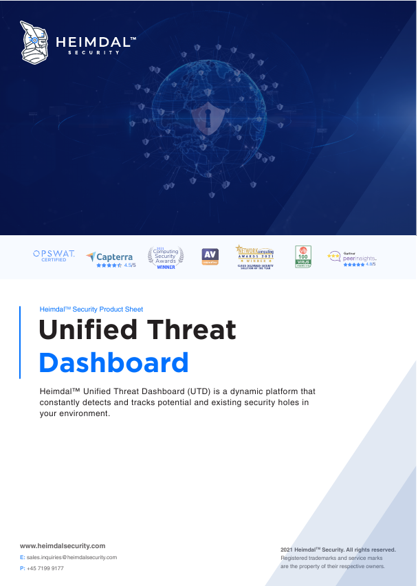 Heimdal Unified Threat Dashboard document image