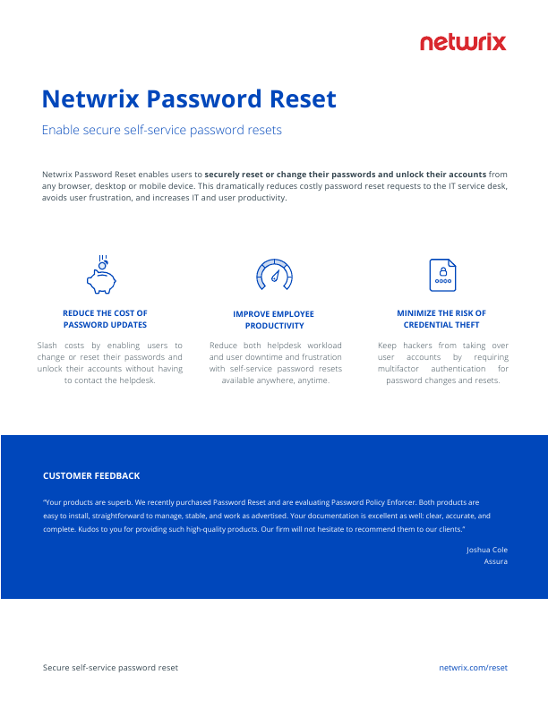 Netwrix Password Reset document image