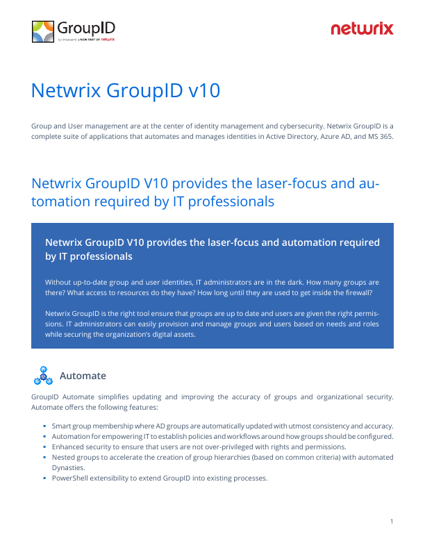 Netwrix GroupID document image