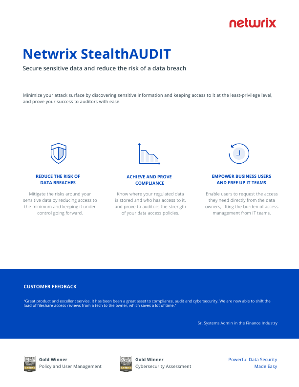 Netwrix StealthAUDIT document image