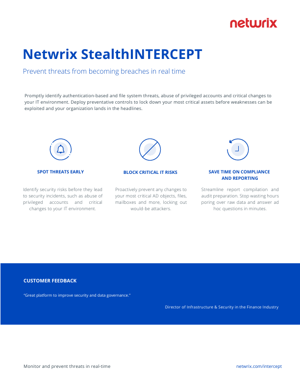 Netwrix StealthINTERCEPT document image