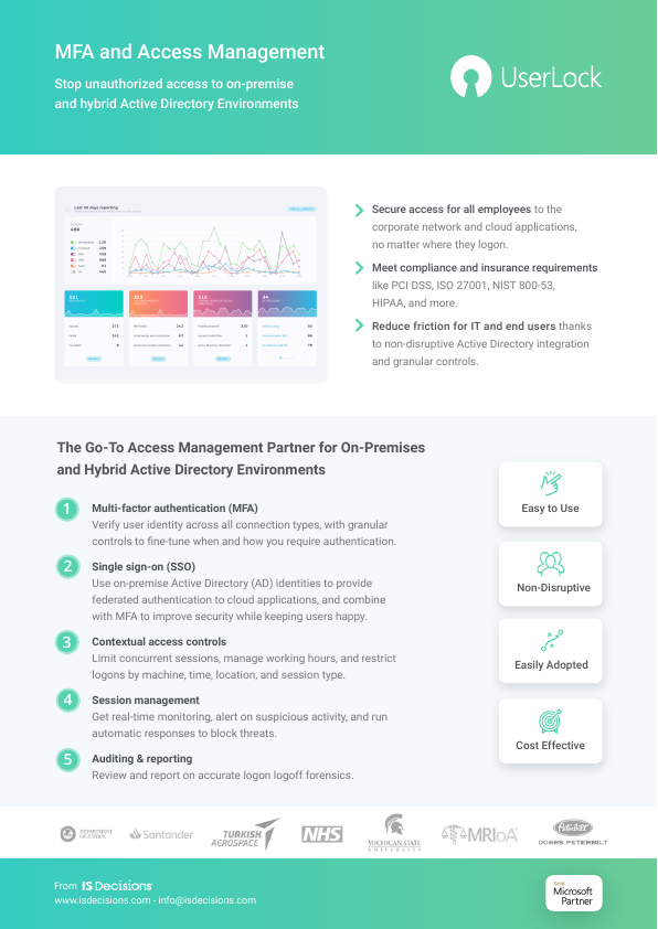 Thumbnail for UserLock One Pager document