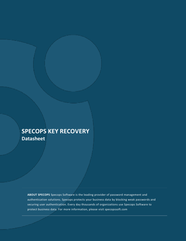 Thumbnail for Specops Key Recovery document
