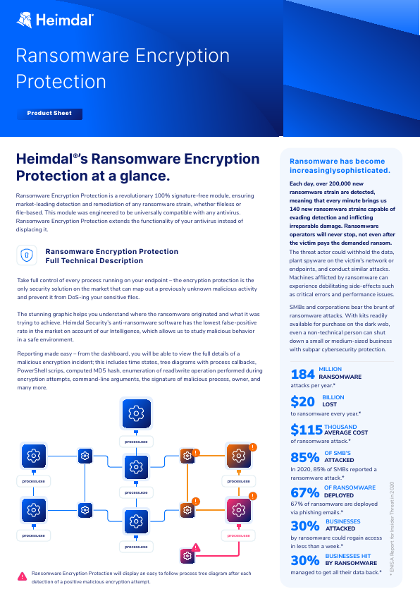 Thumbnail for Heimdal Ransomware Encryption Protection Product Sheet document