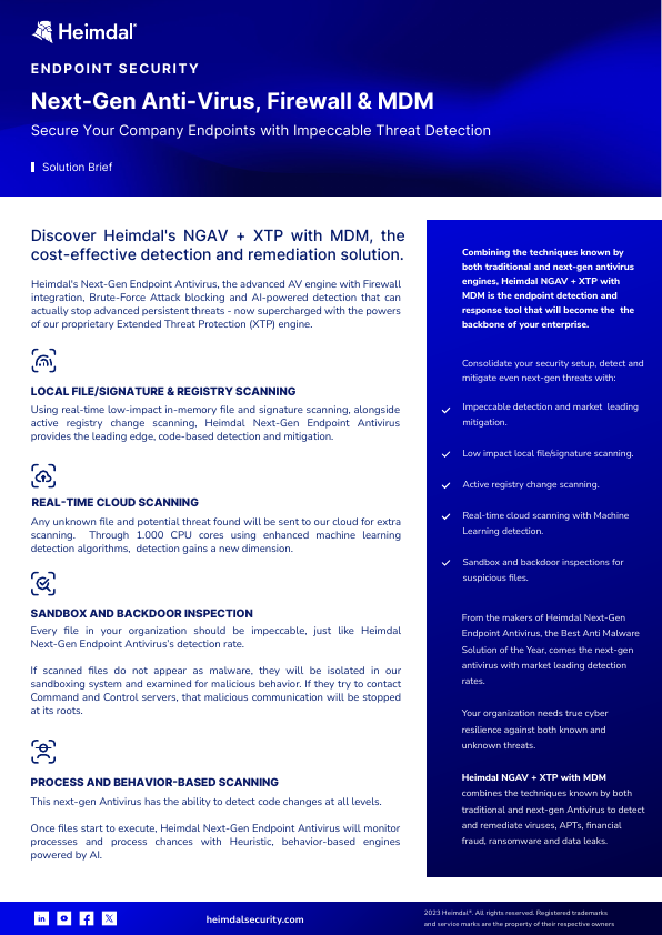Thumbnail for Heimdal Next Gen Antivirus document