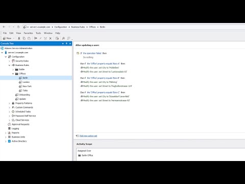 Automated user lifecycle management in Active Directory, Microsoft 365 and Exchange with Adaxes video screenshot