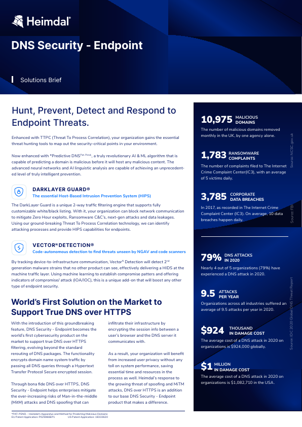 Thumbnail for Heimdal DNS Security - Endpoint document