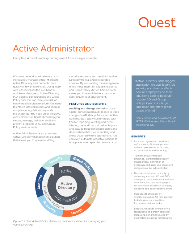 Thumbnail for Active Administrator document