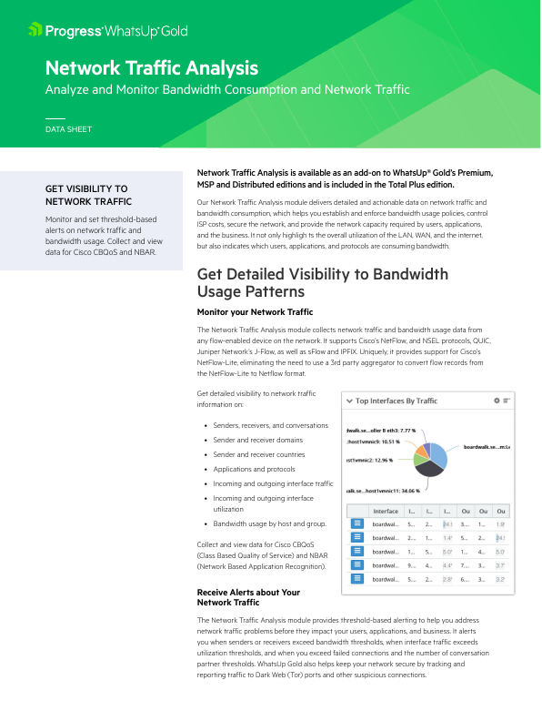 Thumbnail for WhatsUp Gold Network Traffic Analysis document