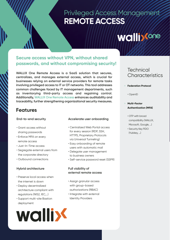 Thumbnail for Wallix One Remote Access document