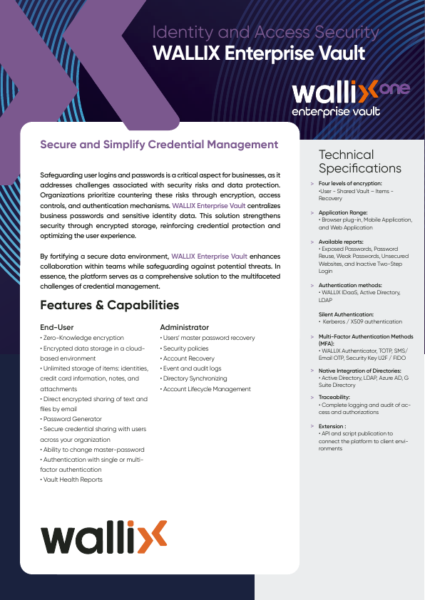 Thumbnail for Wallix One Enterprise Vault document