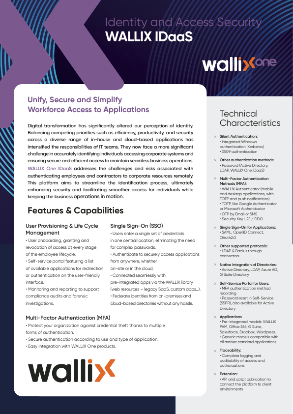 Thumbnail for Wallix One IDaaS document