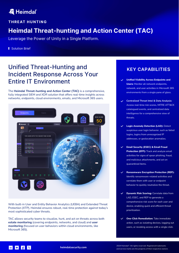 Thumbnail for Heimdal Threat-hunting and Action Center document