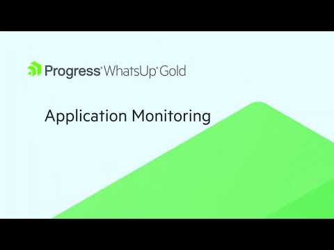 Thumbnail for Application Monitoring in WhatsUp Gold video