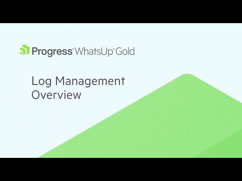 Thumbnail for Log Management Overview in WhatsUp Gold video