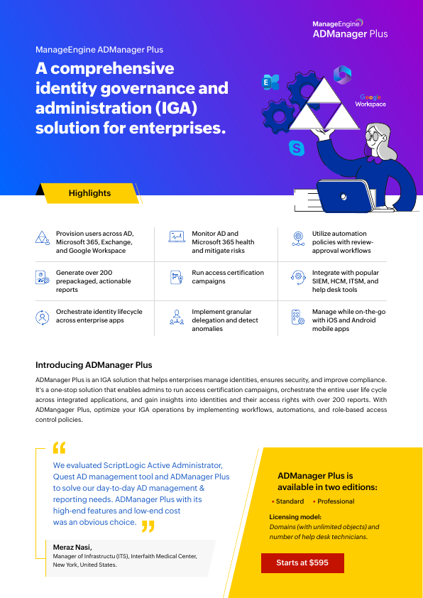 Thumbnail for ManageEngine ADManager Plus document