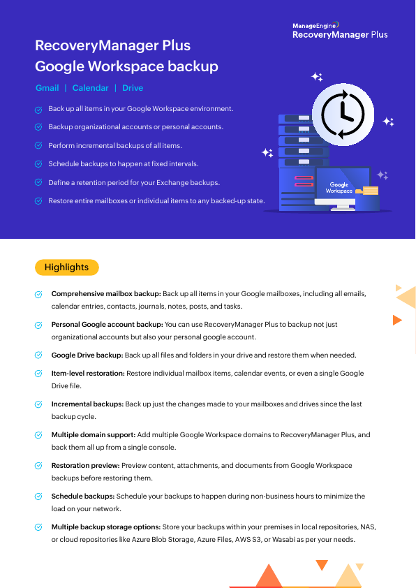 Thumbnail for Recovery Manager Plus Google Workspace document
