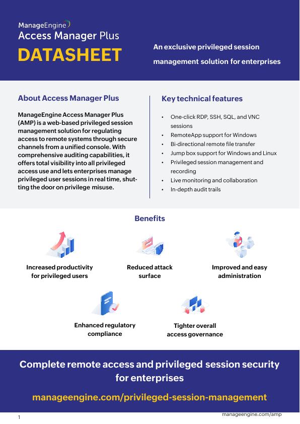 Thumbnail for Access Manager Plus - Datasheet document