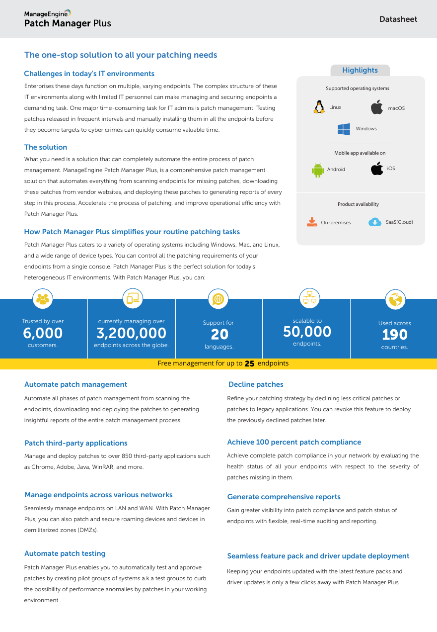 Thumbnail for Patch Manager Plus - Datasheet document