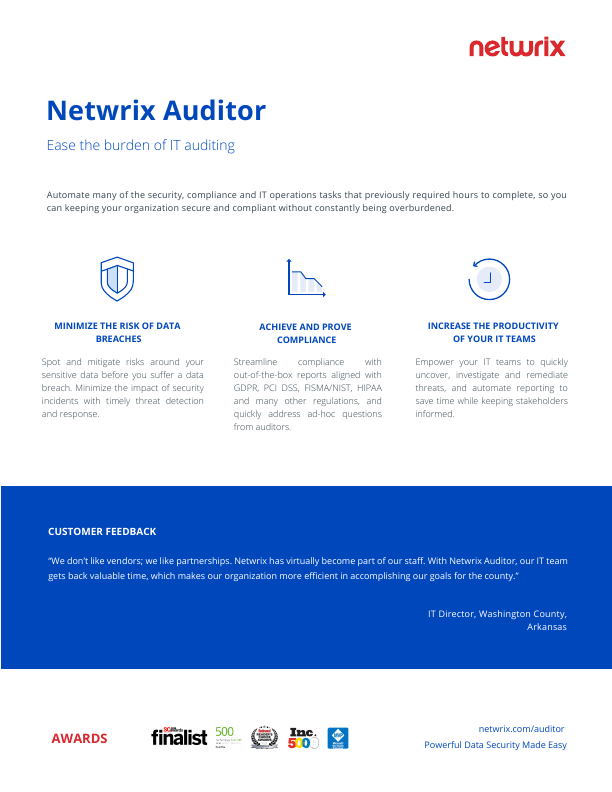 Netwrix Auditor document image