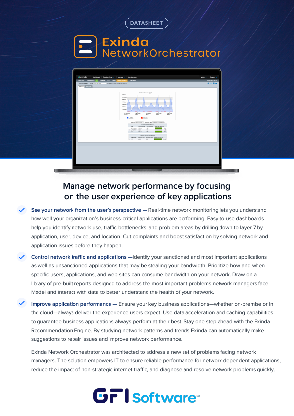 Thumbnail for Exinda Network Orchestrator document